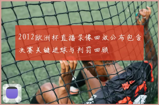 2012欧洲杯直播录像回放公布包含决赛关键进球与判罚回顾